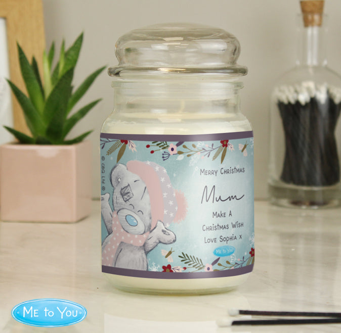 Personalised Me to You Cosy Winter Large Candle Jar