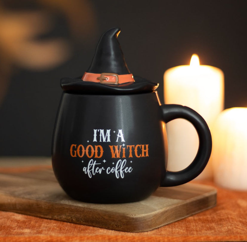 I'm a Good Witch After Coffee Topped Mug