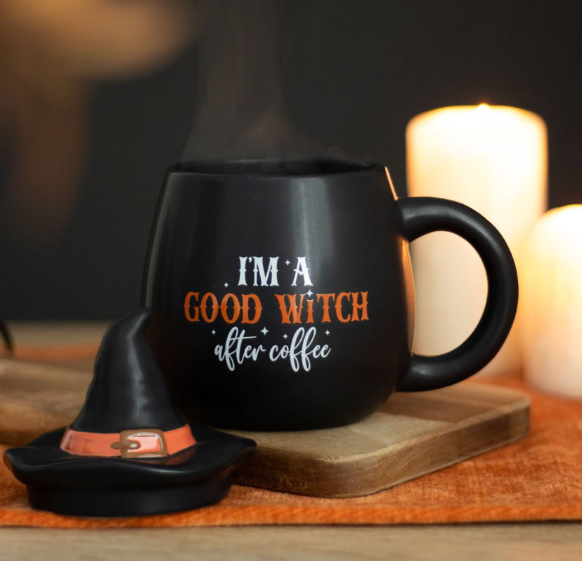 I'm a Good Witch After Coffee Topped Mug