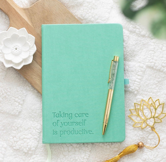 A5 Wellness Journal with Aventurine Pen