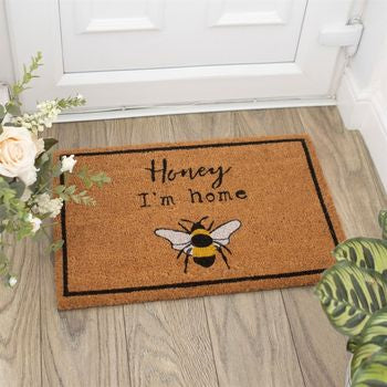 Natural Honey I’m Home Bee Doormat