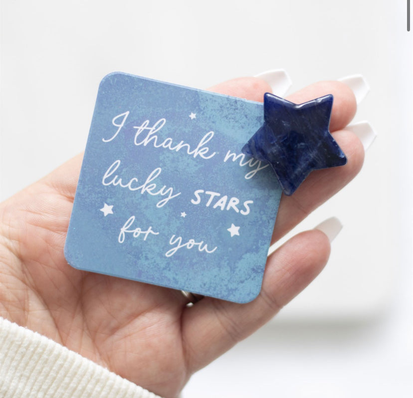 Lucky Stars Lucky Sodalite Crystal Star in a Bag