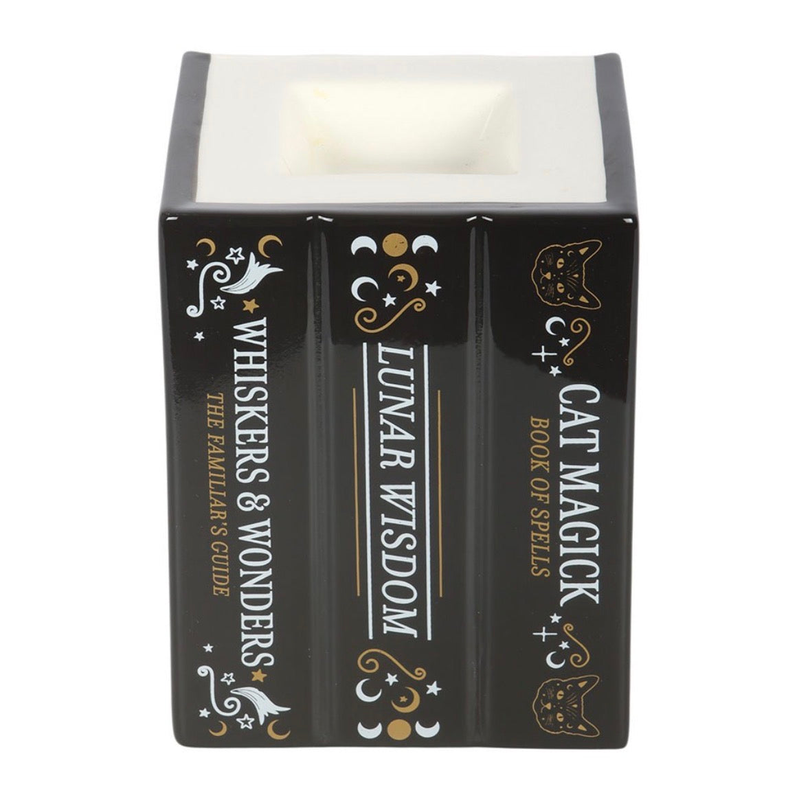 Black Cat Book of Spells Oil Burner and Wax Warmer