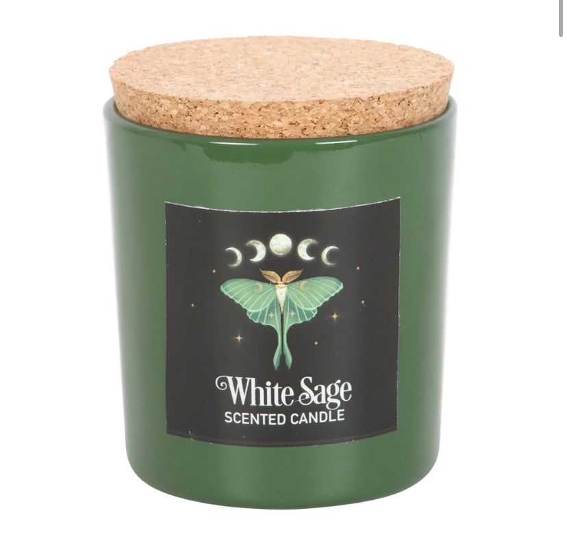 Luna Moth White Sage Candle