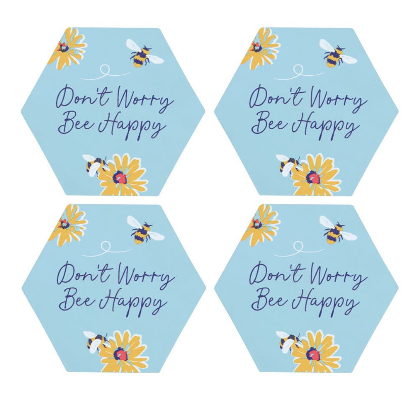 Don't Worry Be Happy Coaster Set