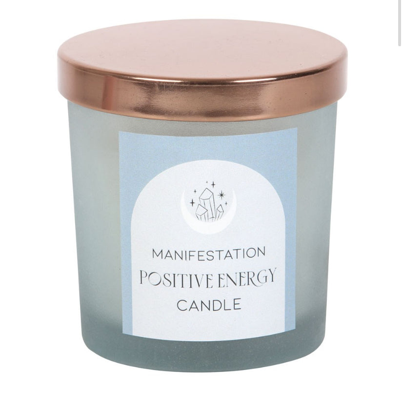 Positive Energy White Sage Crystal Chip Candle