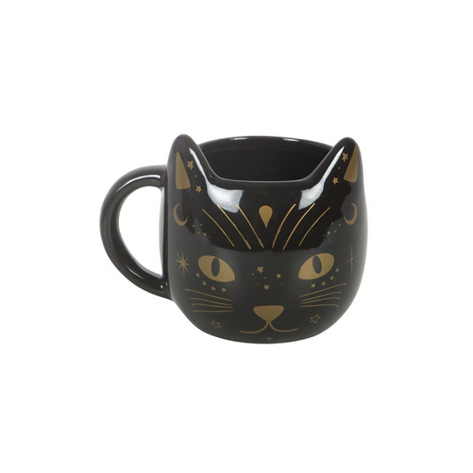Magick Black Cat Face Mug