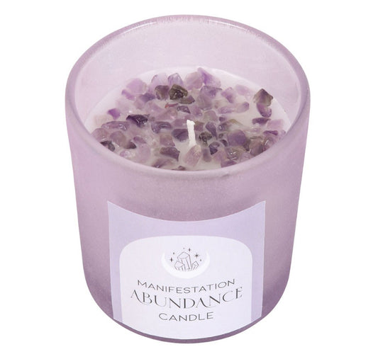 Abundance French Lavender Crystal Chip Candle