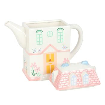 Pastel House Shaped Teapot