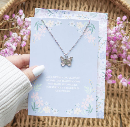 Butterfly Necklace on Greeting Card