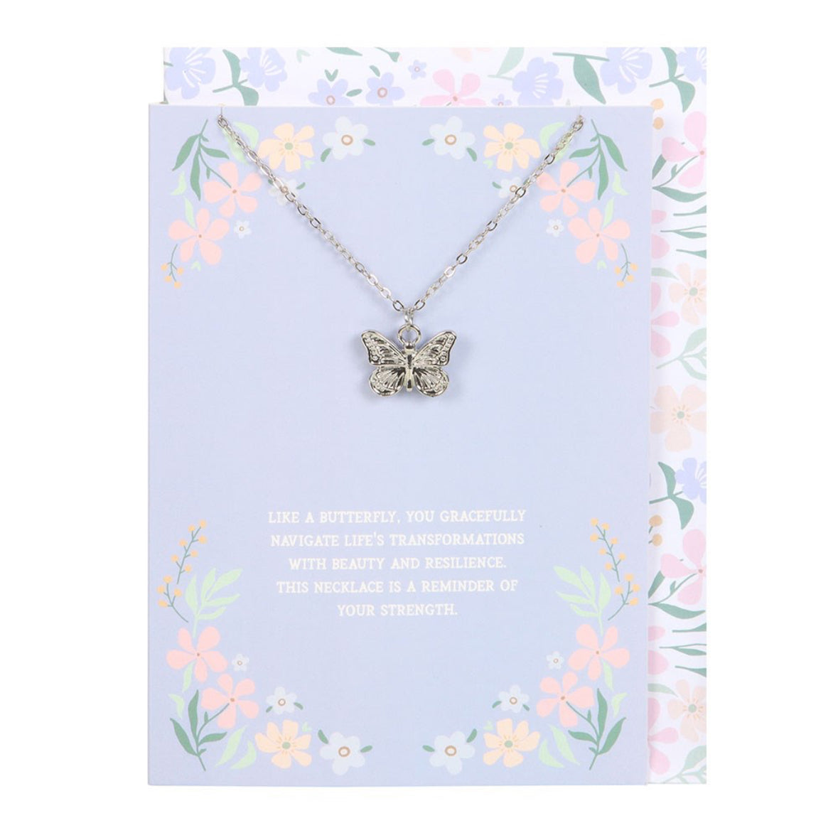 Butterfly Necklace on Greeting Card