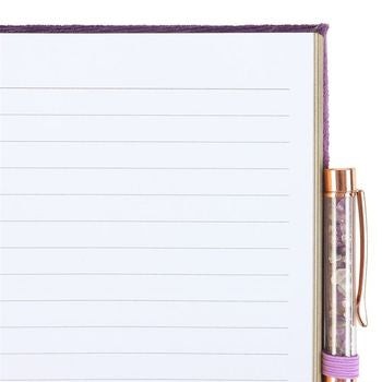 Book of Spells Journal with Amethyst Crystal Pen