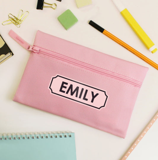 Personalised Pink Pencil Case