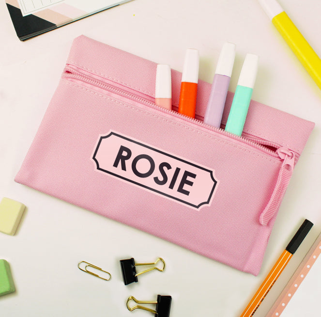 Personalised Pink Pencil Case