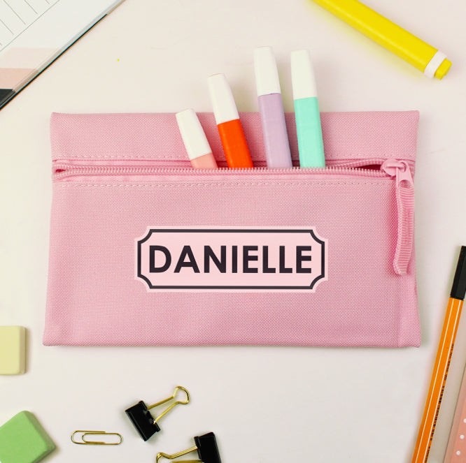 Personalised Pink Pencil Case