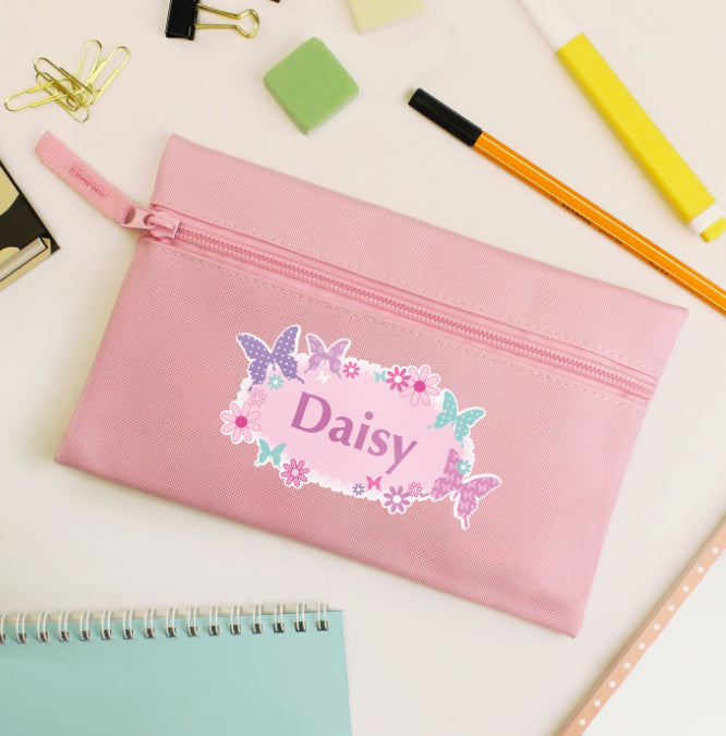 Personalised Butterfly Pencil Case