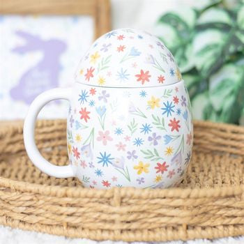 Spring Floral Print Egg Shaped Mug