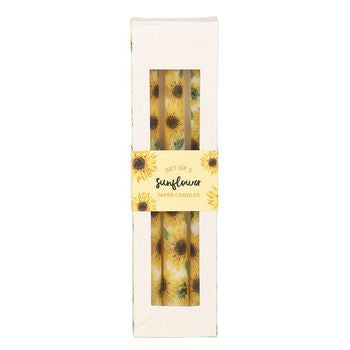 Set of 3 Sunflower Taper Candles