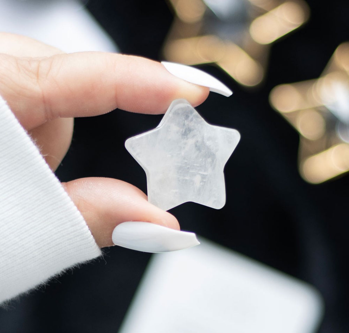 Clear Quartz Crystal Star in a Bag