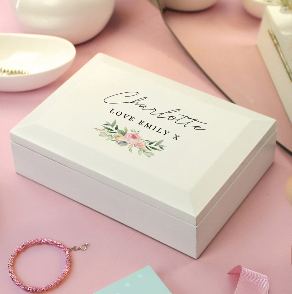 Personalised Wedding Wooden Jewellery Box