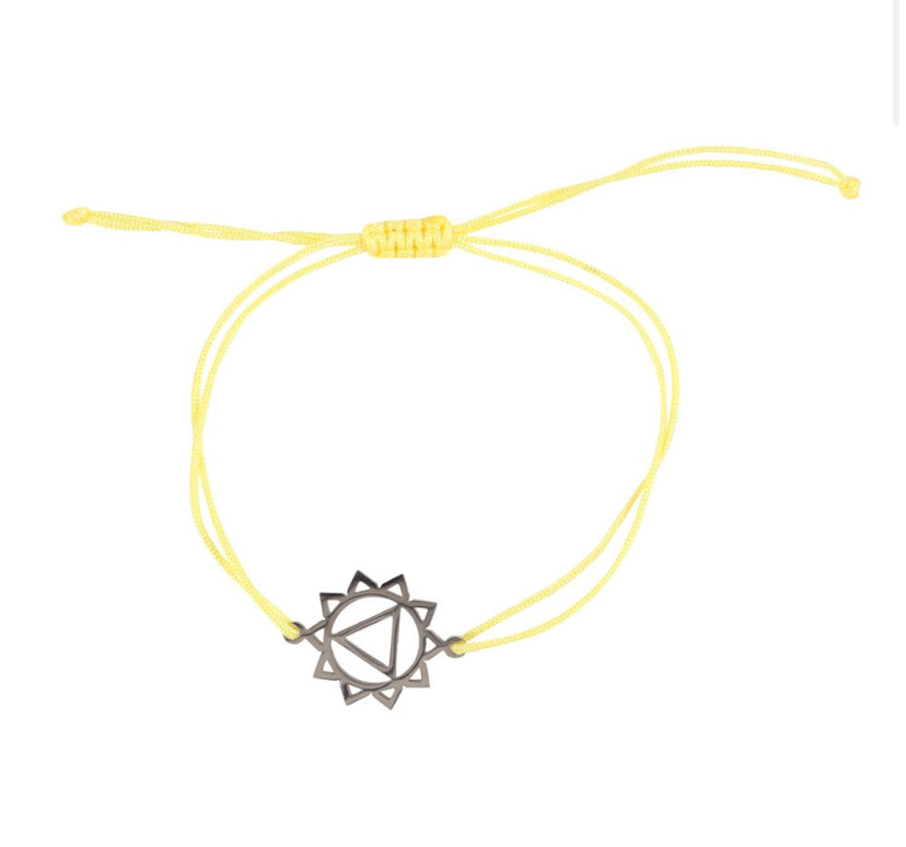 Solar Plexus Chakra Charm Bracelet