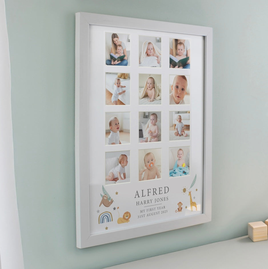 Personalised Animals White Multi Photo Frame