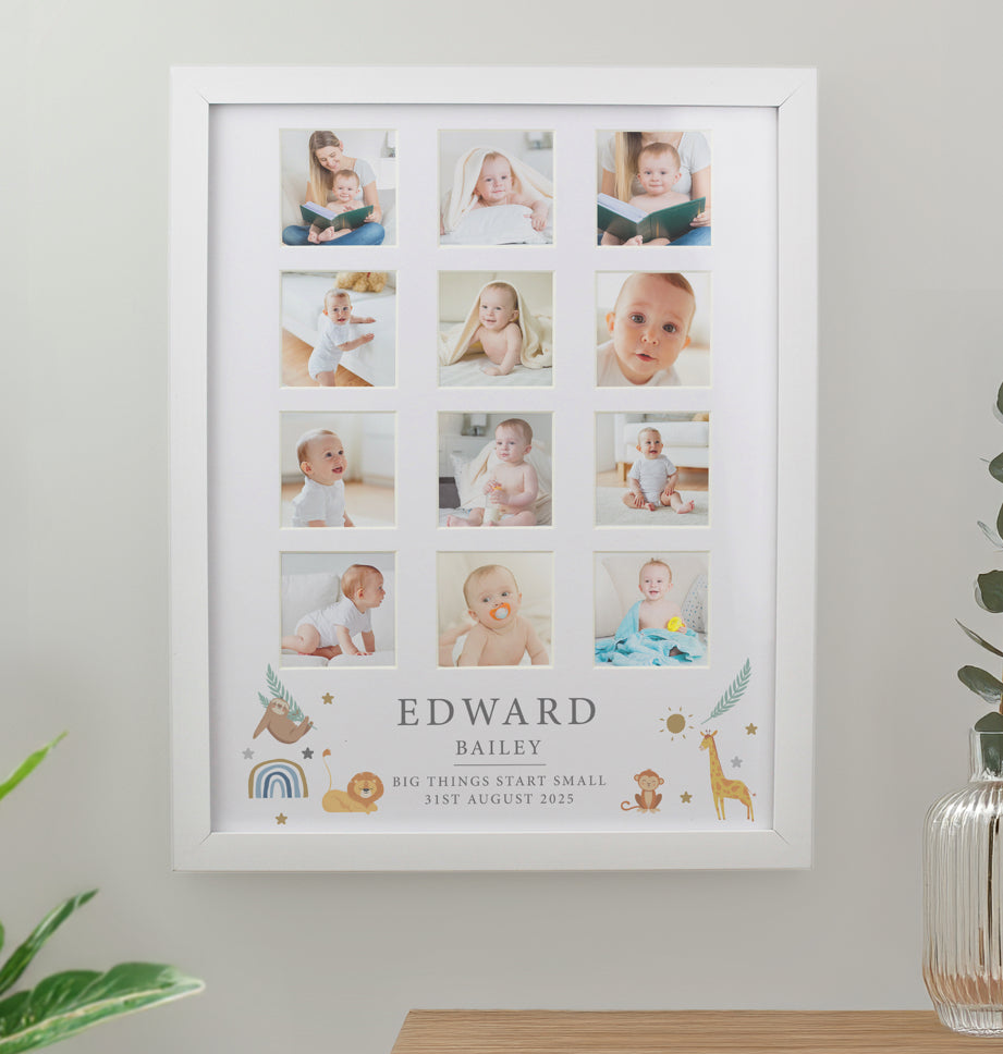 Personalised Animals White Multi Photo Frame