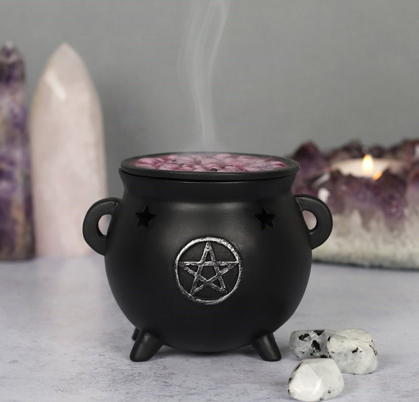 Pentagram Cauldron Incense Cone Holder