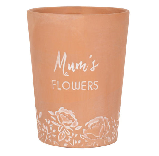 Mum's Flowers Terracotta Plant Pot