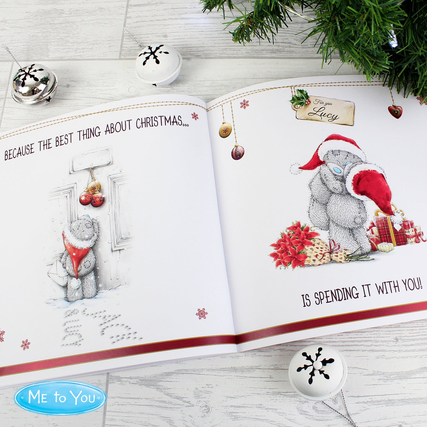Personalised Me to You The One I Love at Christmas Poem Book