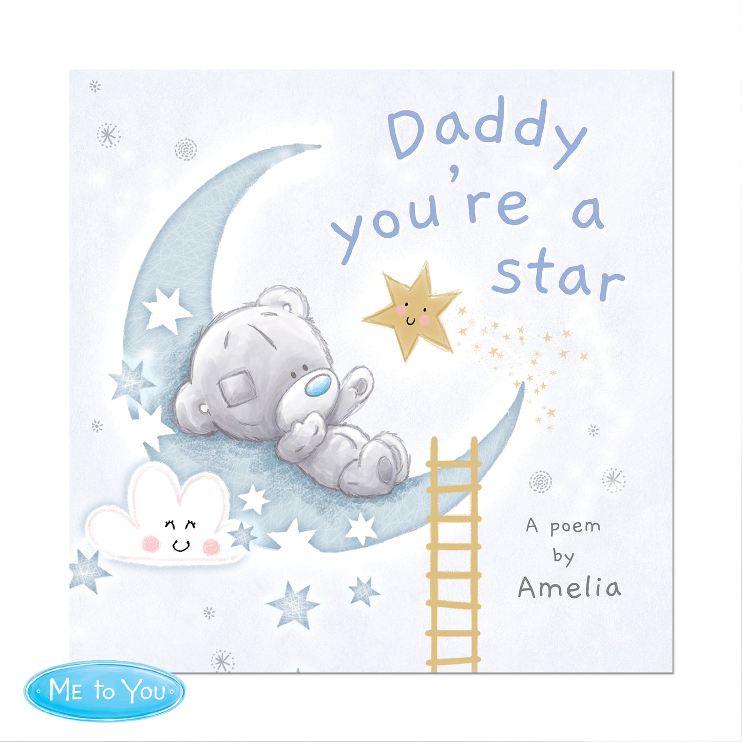 Personalised Tiny Tatty Teddy Daddy You're A Star Poem Book