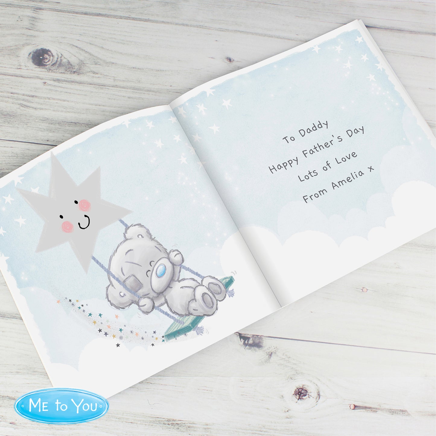 Personalised Tiny Tatty Teddy Daddy You're A Star Poem Book