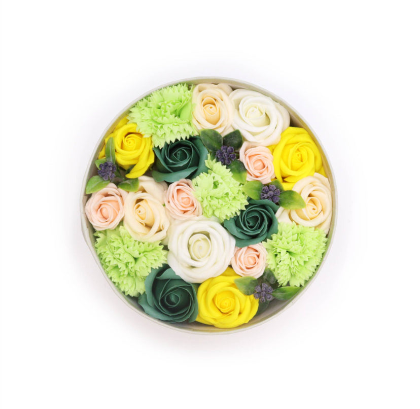 Round Box - Spring Celibrations - Yellow & Greens