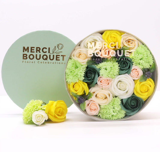 Round Box - Spring Celibrations - Yellow & Greens