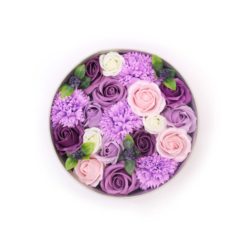 Round Box - Lavender Rose & Carnation