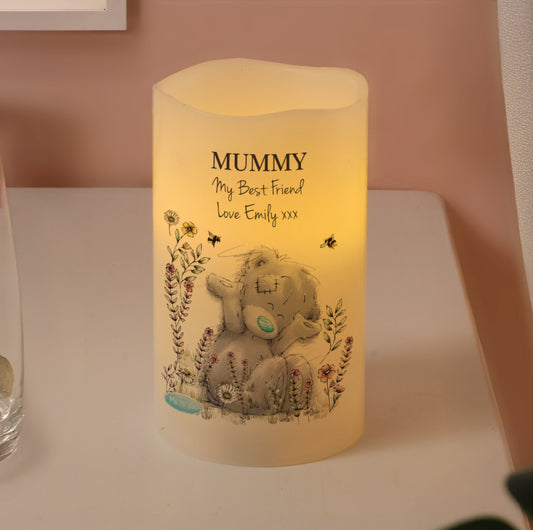 Personalised Me to You Floral LED Candle