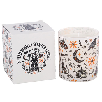 Frightful Folk Print Spiced Vanilla Scented Candle