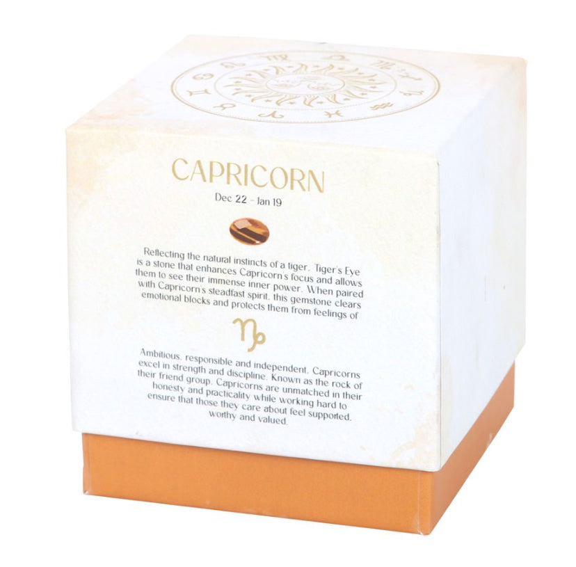 Capricorn Sandalwood & Jasmine Gemstone Zodiac Candle