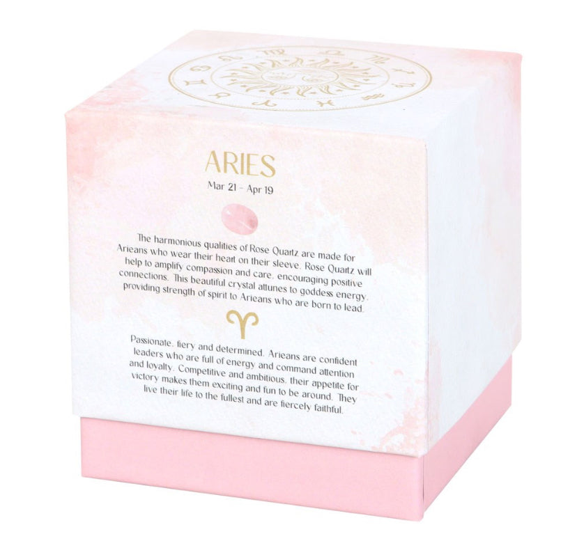 Aries Cedarwood Gemstone Zodiac Candle