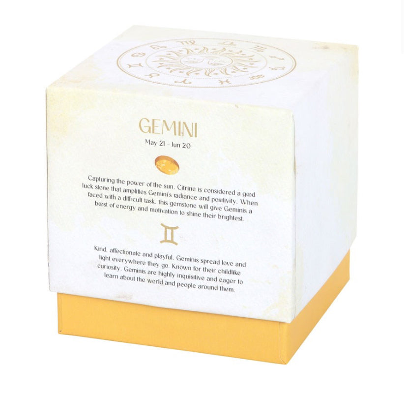 Gemini Lavender & Cedarwood Gemstone Zodiac Candle