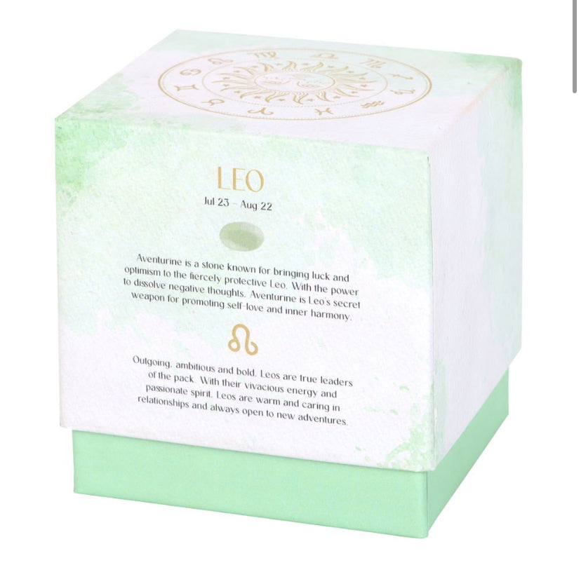 Leo Orange & Bergamot Gemstone Zodiac Candle