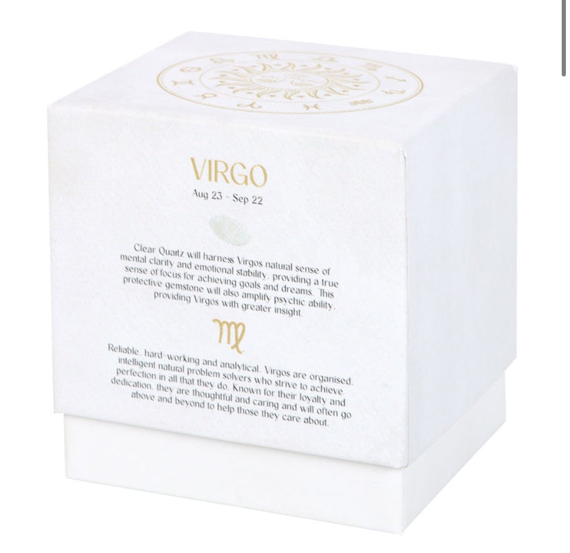 Virgo Sandalwood & Patchouli Gemstone Zodiac Candle