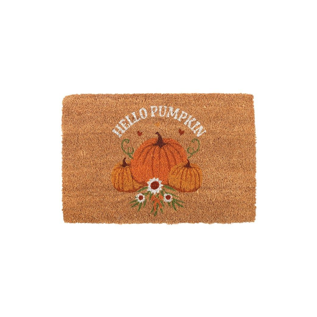 Natural Autumn Days Hello Pumpkin Doormat