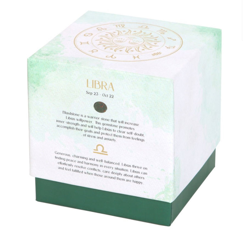 Libra Sweet Jasmine Gemstone Zodiac Candle