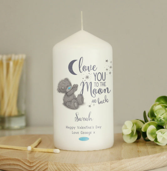 Personalised Me to You 'Love You to the Moon and Back' Pillar Candle