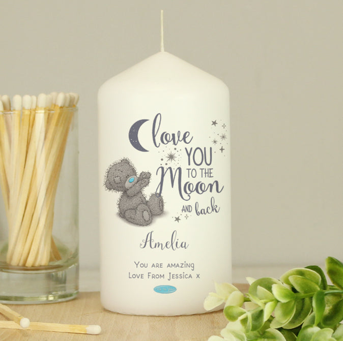 Personalised Me to You 'Love You to the Moon and Back' Pillar Candle