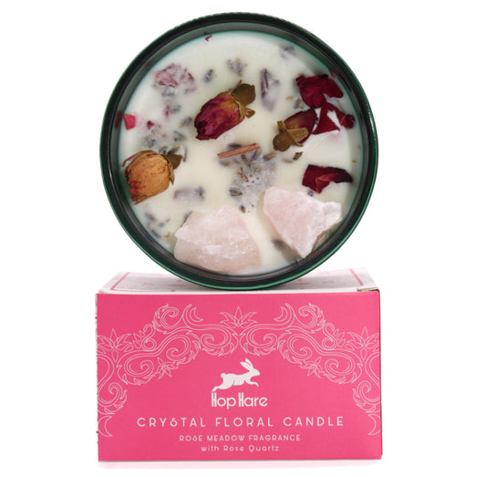 Hop Hare Crystal Magic Flower Candle - The Lovers