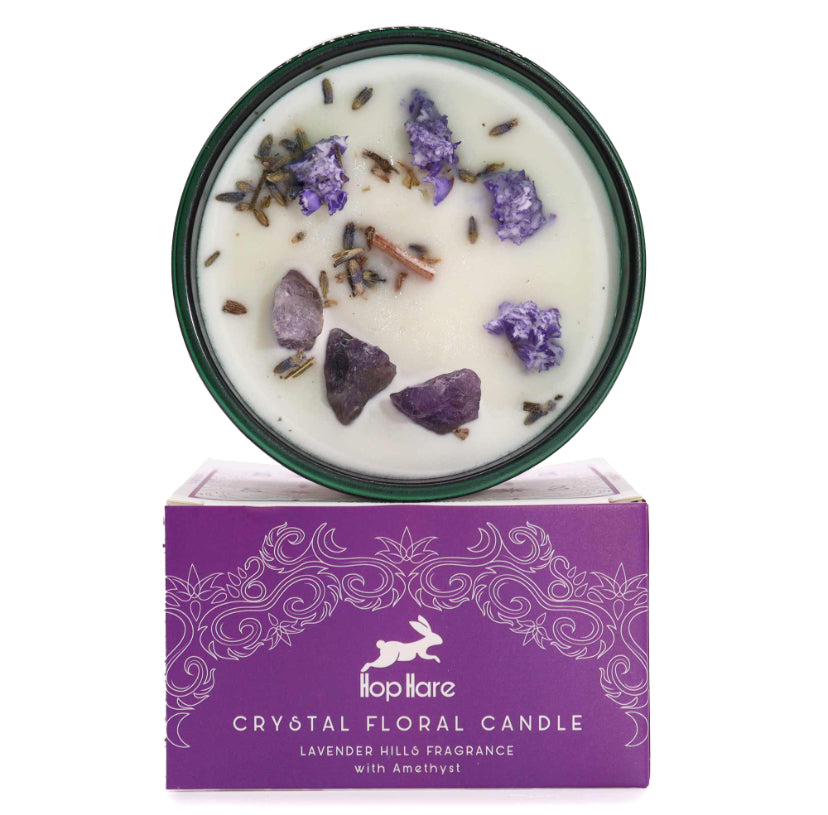 Hop Hare Crystal Magic Flower Candle - The Moon