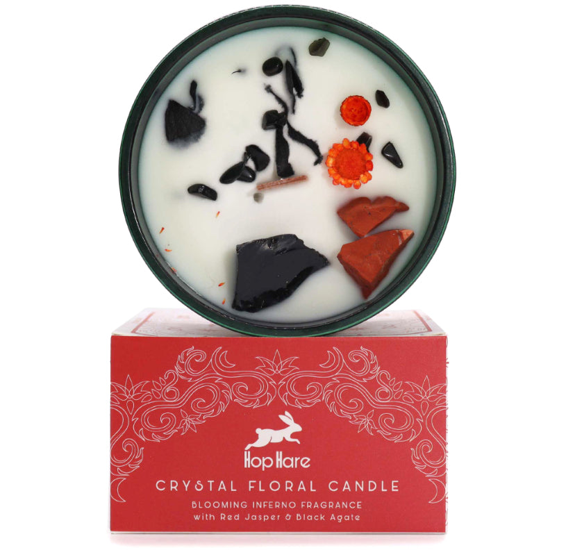 Hop Hare Crystal Magic Flower Candle - The Devil