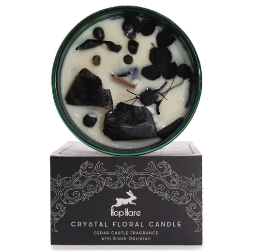 Hop Hare Crystal Magic Flower Candle - The Knight of Swords